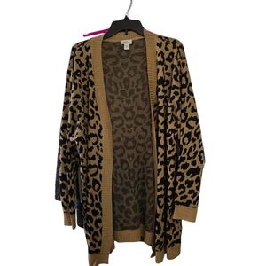 Leopard Print Open Front Cardigan,  Size 22/24.